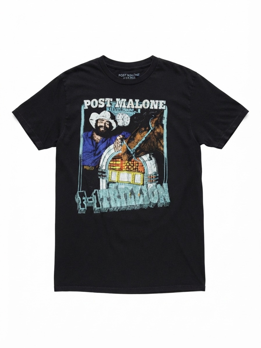 Post Malone F-1 Trillion Tour Graphic T-Shirt Black Size Small S